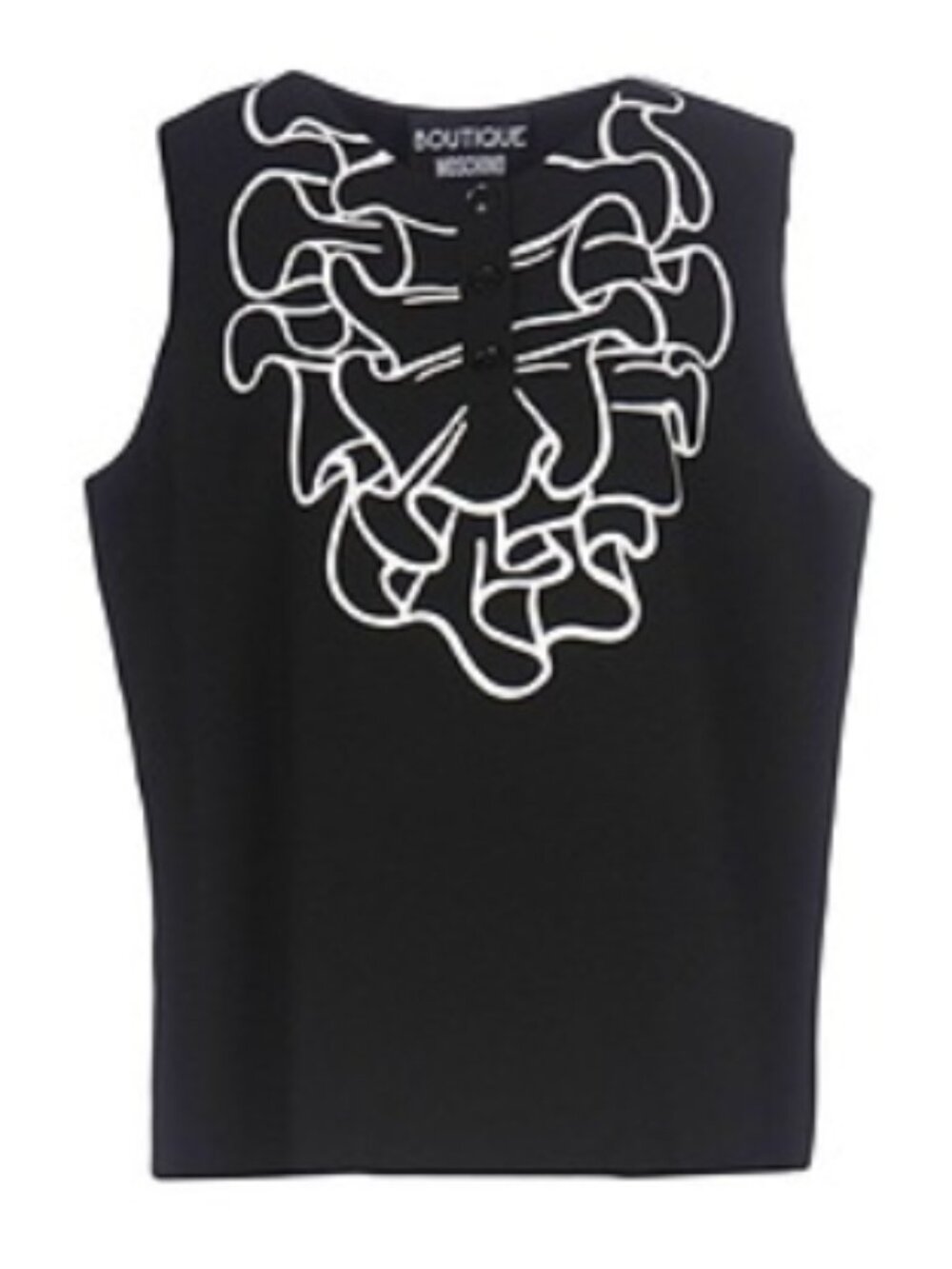 Boutique Moschino Women's Black Sleeveless Top Vest Size 12